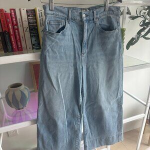 Le Jean Rosie Crop Wide Leg Jeans Size 28
